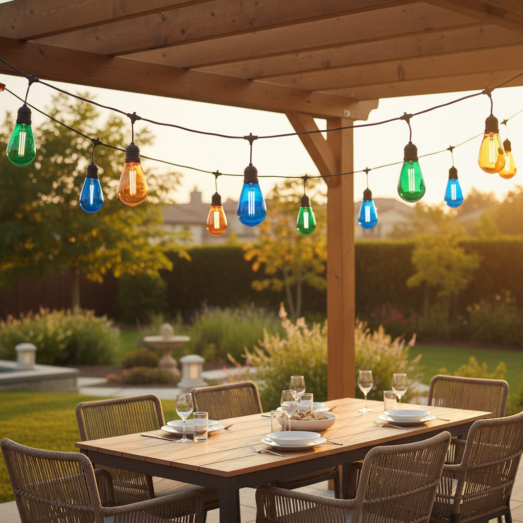24-Pack S14 LED String Light Bulbs – 1W Shatterproof Waterproof Multi-Color E26 Base for Outdoor & Indoor Patio Decor