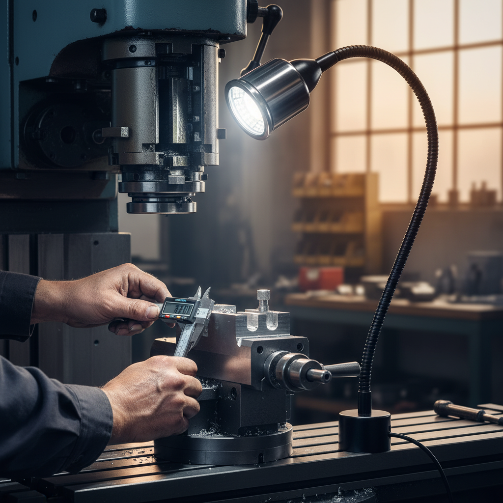 Deeffe Magnetic LED Work Light – 750LM, 7W, Flexible Gooseneck, 16" Reach, Aluminum Base for Workshop & Machine Tasks