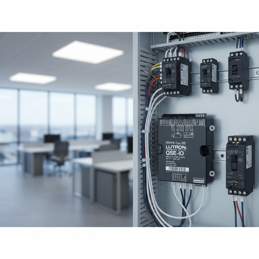 Lutron QSE-IO Grafik Eye Lighting Control Interface Module – Smart System, Multi-Zone Automation, LED Compatible for Home & Commercial