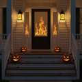 2-Pack LED Halloween Flame Bulbs – 3W Flicker Effect, 4 Modes, E26/E27 Base, Orange Fire Glow for Indoor/Outdoor Decor