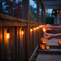 10-Pack Halloween Flicker Flame Bulbs ST40 – 1W Orange Edison E17 Base for Outdoor Patio String Lights