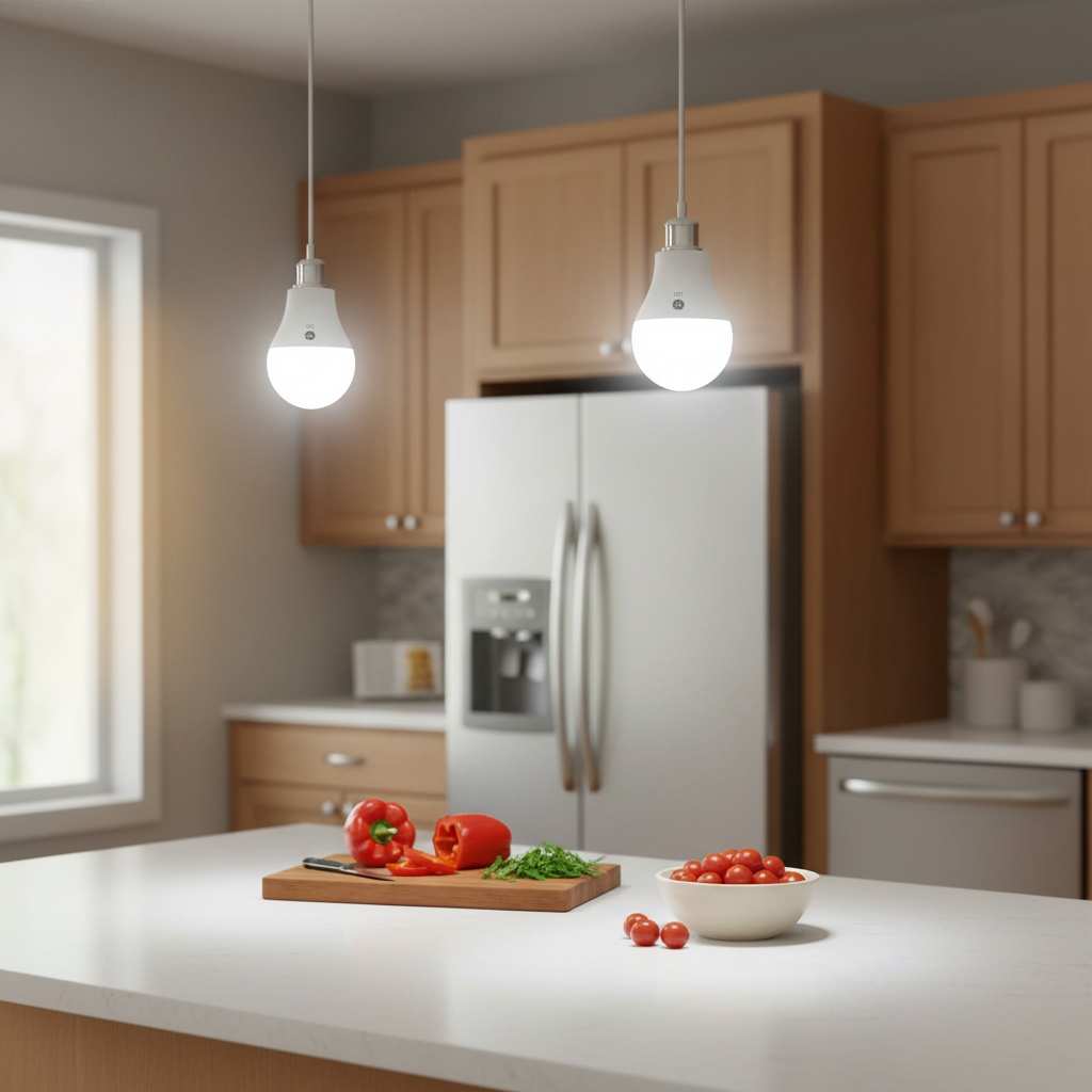 2-Pack GE LED Light Bulbs A19 – 75W Equivalent, 5000K Daylight, Energy Efficient for Home & Office