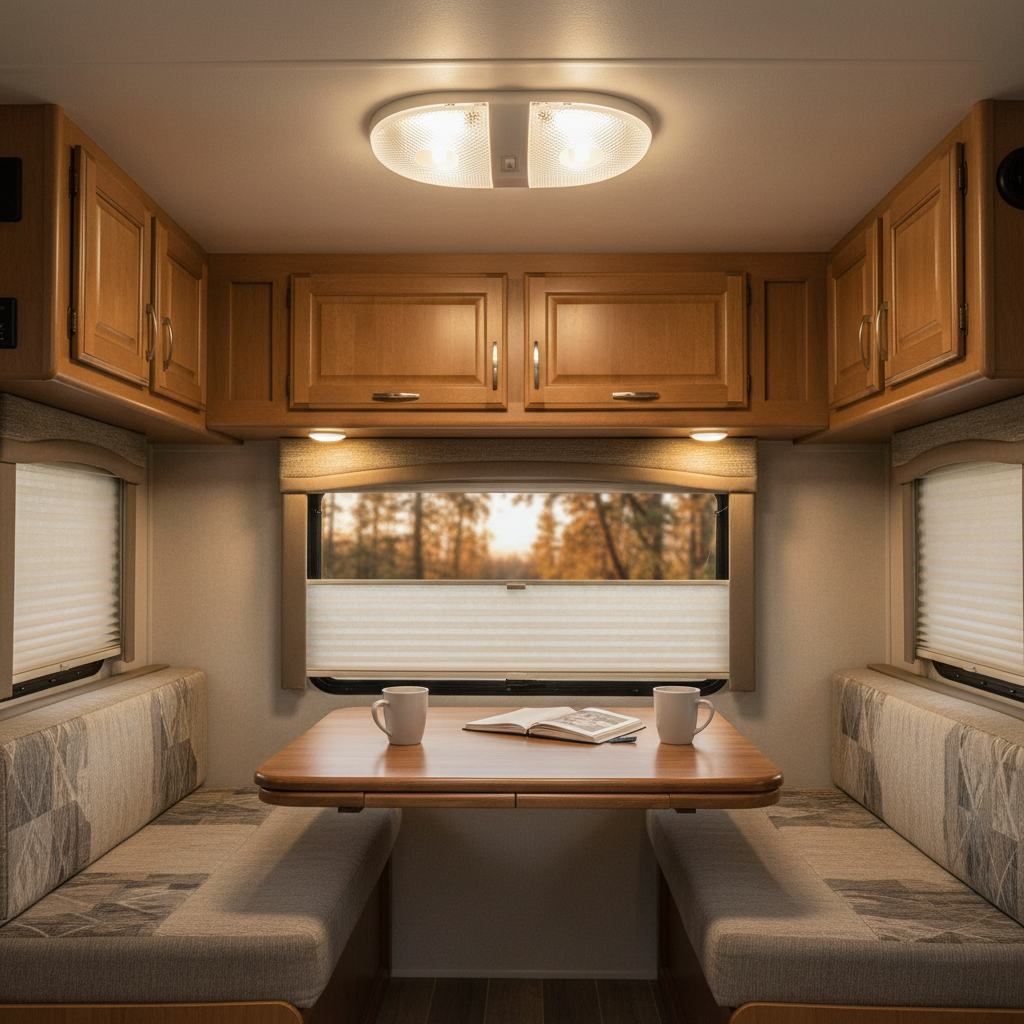 Lumitronics RV Double Dome Ceiling Light – Interior LED with On/Off Switch, Removable Lens, Weather Proof for Camper Trailer