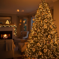 AWQ 500 LED Christmas Cluster String Lights – 49FT, Warm White, Indoor/Outdoor, Low Voltage for Xmas Tree & Garden Decoration