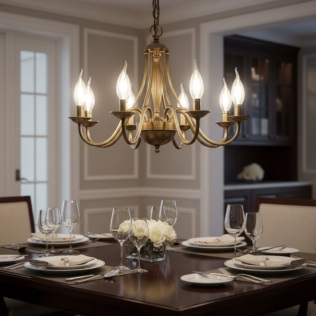 TOBUSA E12 Candelabra LED Bulbs Dimmable – 6W (60W Equivalent), 600LM, 5000K Daylight White, CA11 Flame Tip for Chandeliers & Ceiling Fans