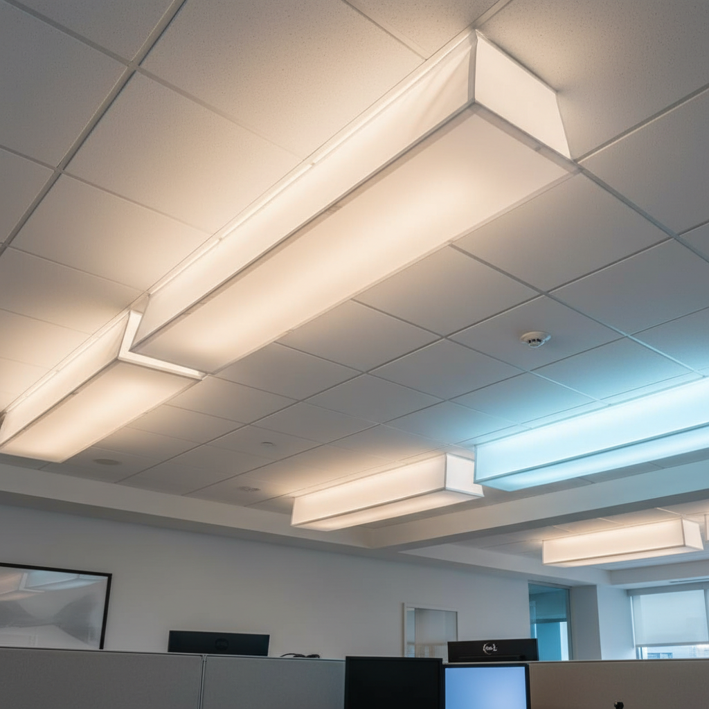2-Pack Fluorescent Light Covers – ShadeMAGIC Classroom Filter, Glare Eliminator, Eye Strain Relief for Office & School Ceiling Lights
