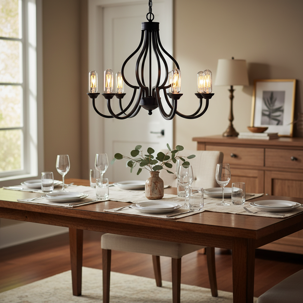 4-Pack E12 LED Candelabra Bulbs Dimmable – 4W (40W Equiv.), Vintage Edison Filament, 2700K Warm White for Chandeliers