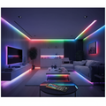 2-Pack LED Strip Lights 65.6FT – RGB Color Changing, Dimmable 5050, Remote Control, Self-Adhesive for Home & Party Decor