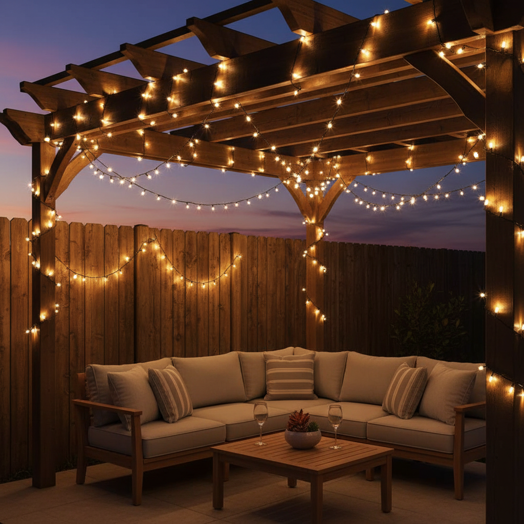 FULLBELL 100 LED Fairy String Lights 33FT – Memory Controller, Waterproof, Extendable for Christmas & Outdoor Patio (Warm White)