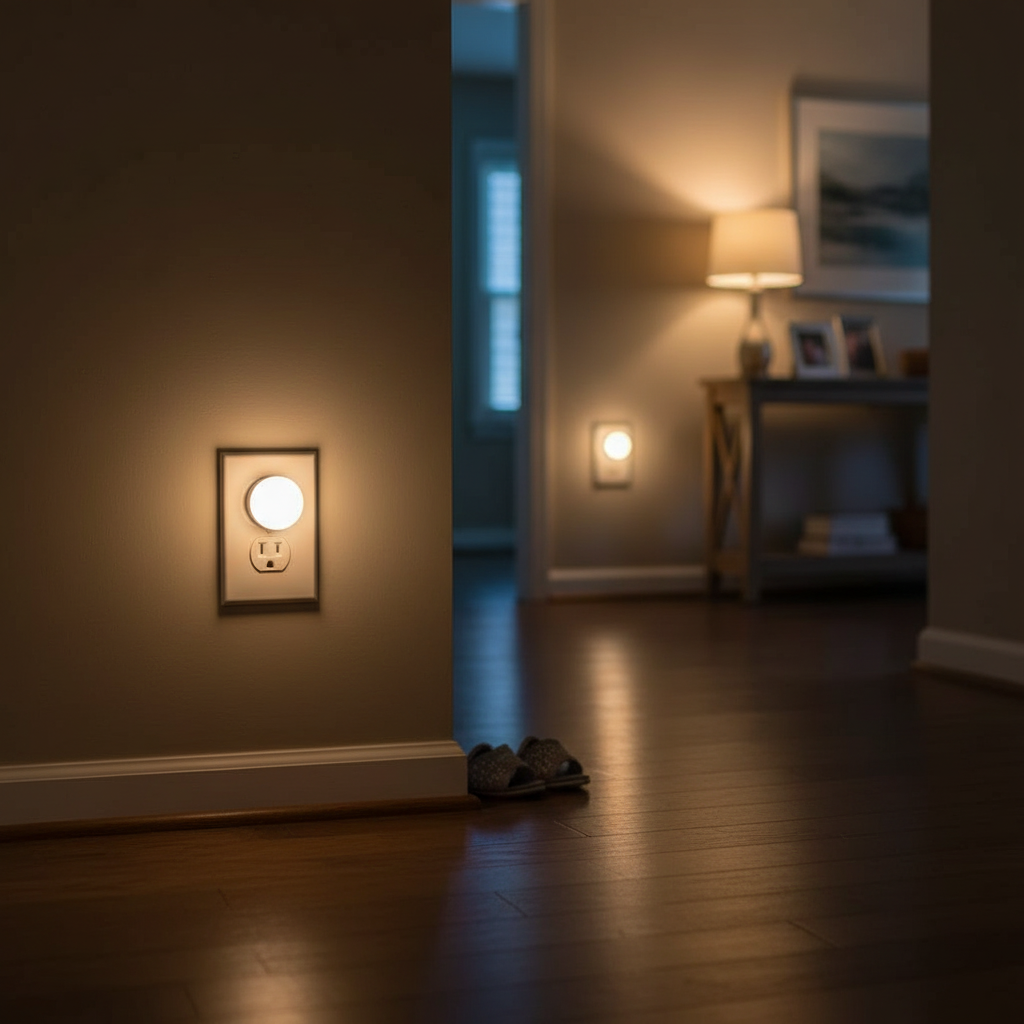 6-Pack LED Night Lights Plug In – Dusk to Dawn Sensor, Ambient Lighting, Auto On/Off for Bedroom & Bathroom