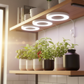 3-Pack LED Grow Lights Self-Adhesive – 144 LED Full Spectrum, Auto Timer 4/8/12H, 4 Brightness Levels for Indoor Plants & Seedlings