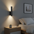 Modern Wall Sconces Up Down Dimmable – Hardwired Indoor Lights, Matte Black Finish for Bedroom Living Room Hallway