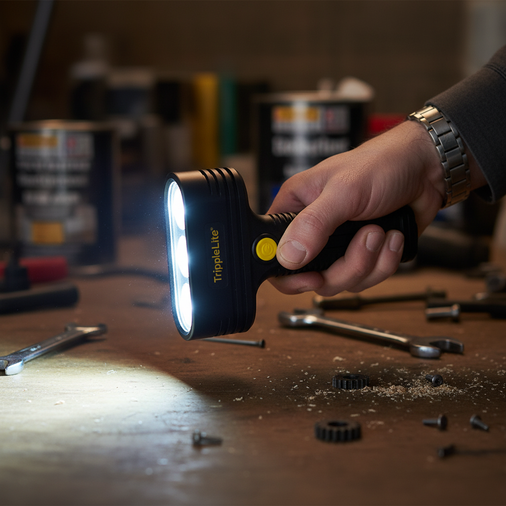 TripleLite LED Flashlight 330 Lumens – Black, AA Battery Powered, Handheld Portable for Camping & Emergency