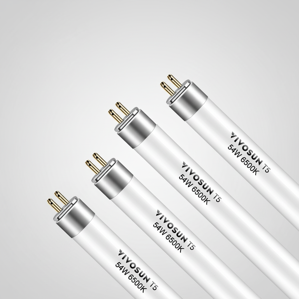 5-Pack T5 Grow Light Bulbs 4FT – 54W 6500K Cool White Fluorescent Tubes for Indoor Plants & Hydroponics