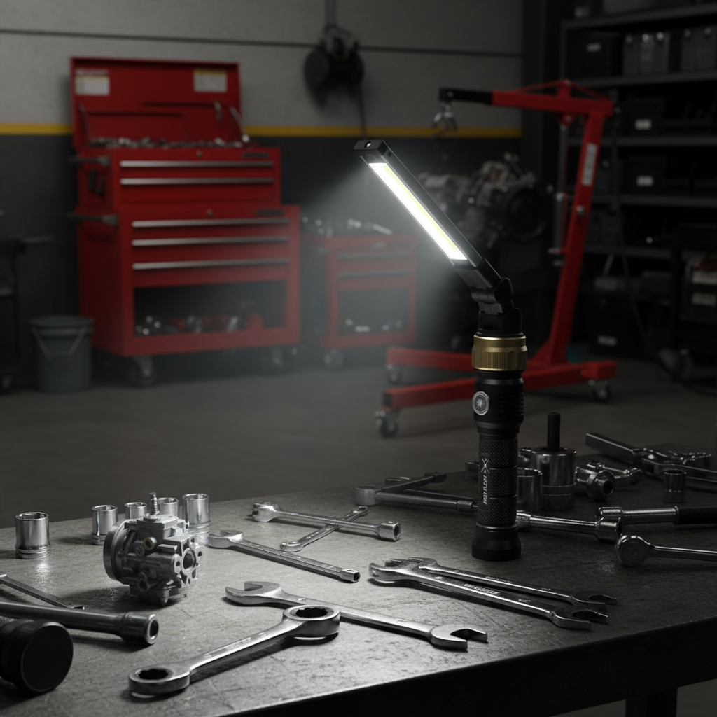 HOTLIGH Rechargeable LED Work Light – 1200LM, 5000mAh Battery, Magnetic 360° Rotate for Auto Repair & Emergency